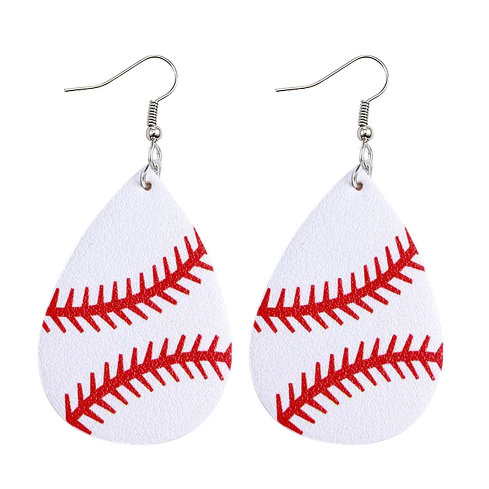 thumbnail image 2 of WILLBEST Aretes Niña Fútbol Baloncesto Voleibol Pendientes De Cuero Con Doble Estampado Pendientes Deportivos Para Mujer, 2 of 2